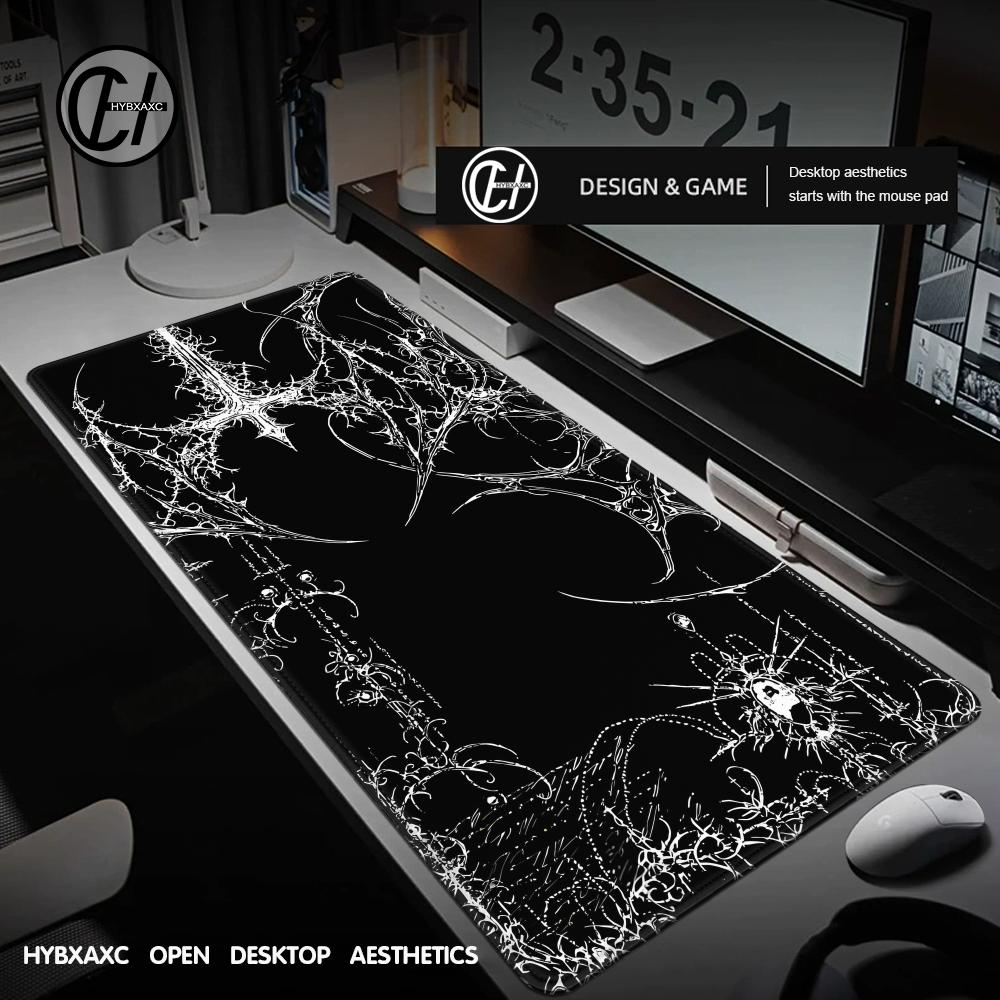 Pc Gaming White - Siyah Beyaz Cybersigilism Deskmat Gotik Kırkayak
