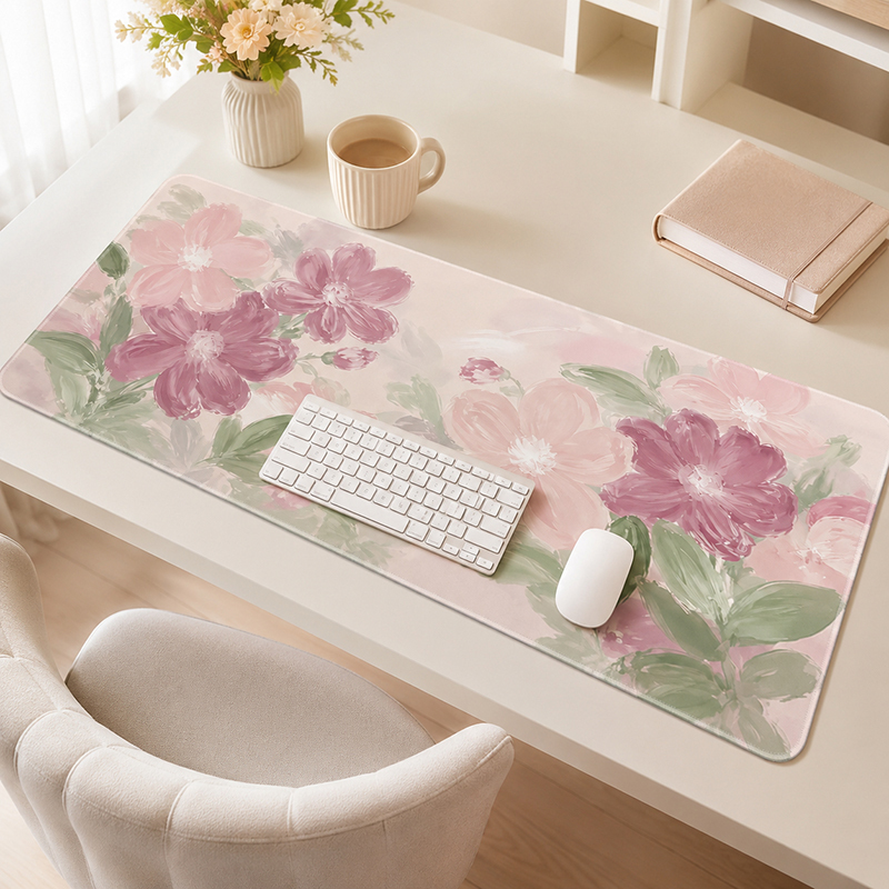Pc Gaming Pink - Pembe Sakura Suluboya Mouse Pad Oyun