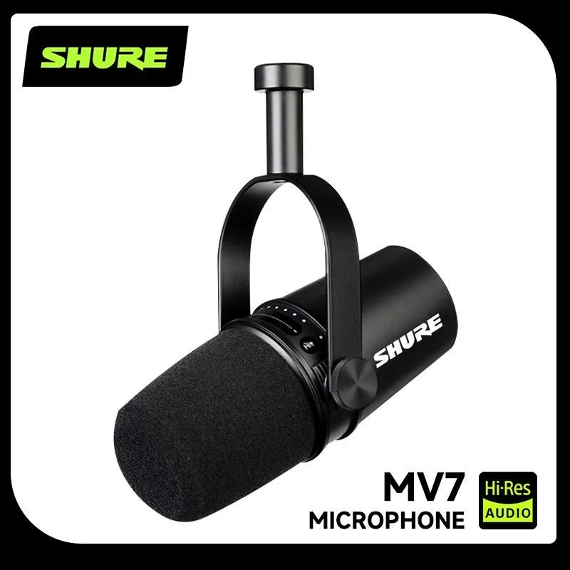 Sound Card Usb - Shure MV7 Hibrit USB/XLR Dinamik Mikrofon