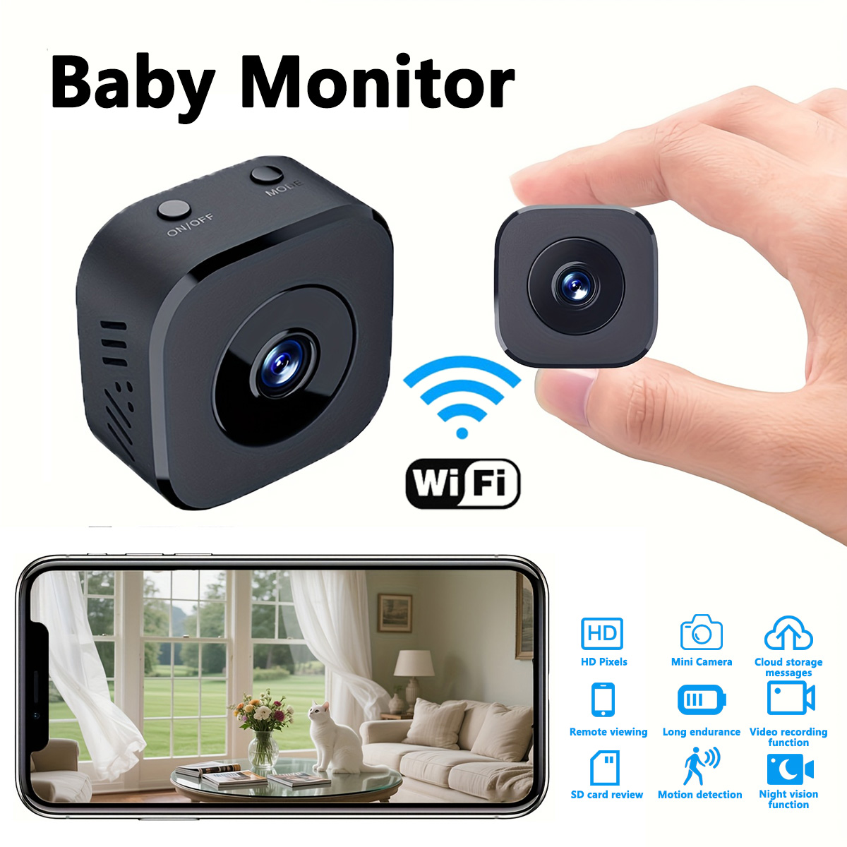 Sound Card Usb - 1080P HD Mini WiFi Kamera Kapalı