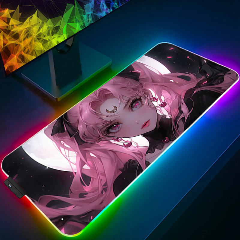 Pc Gaming Pink - RGB Büyük Mouse Pad Oyuncu Klavyesi
