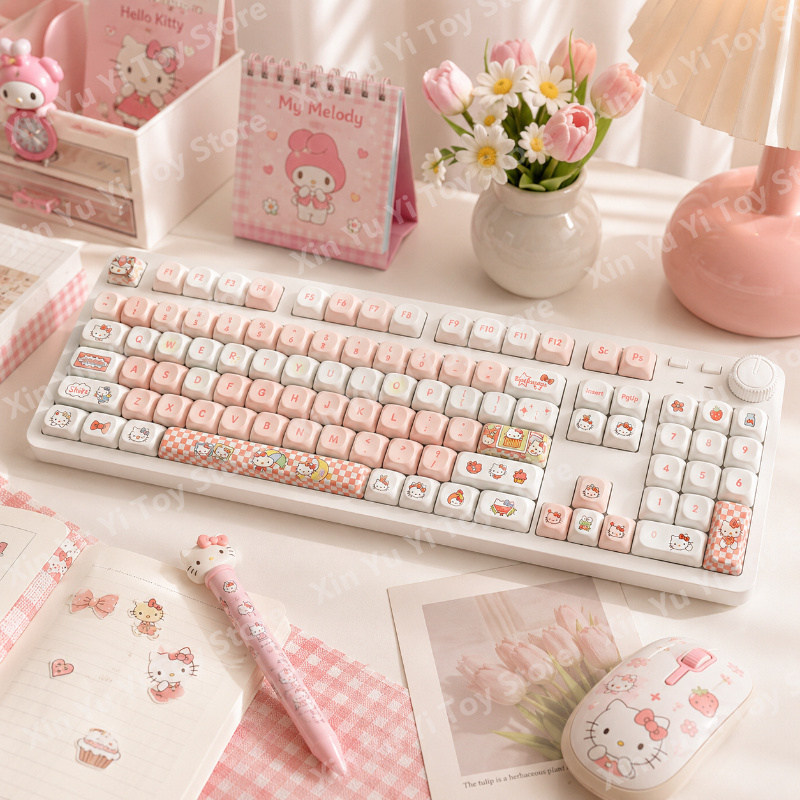 Pc Gaming Pink - Sanrio Hello Kitty Kablolu Mekanik Klavye