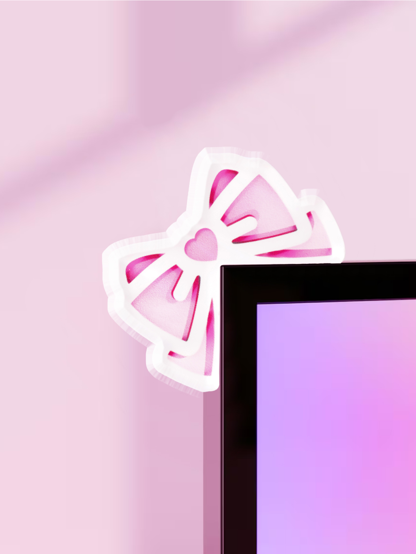 Pc Gaming Pink - Kawaii Fiyonk Monitör Süsü Pembe Akrilik