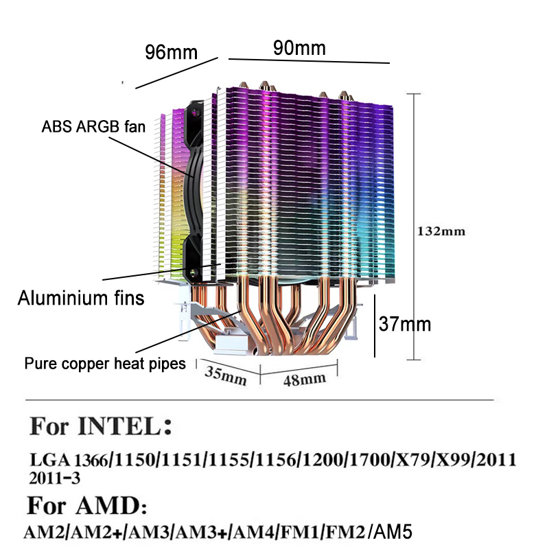 90MM ARGB CPU Soğutucu Fan RGB - Pc Gaming Center incelemesi ve fiyatı