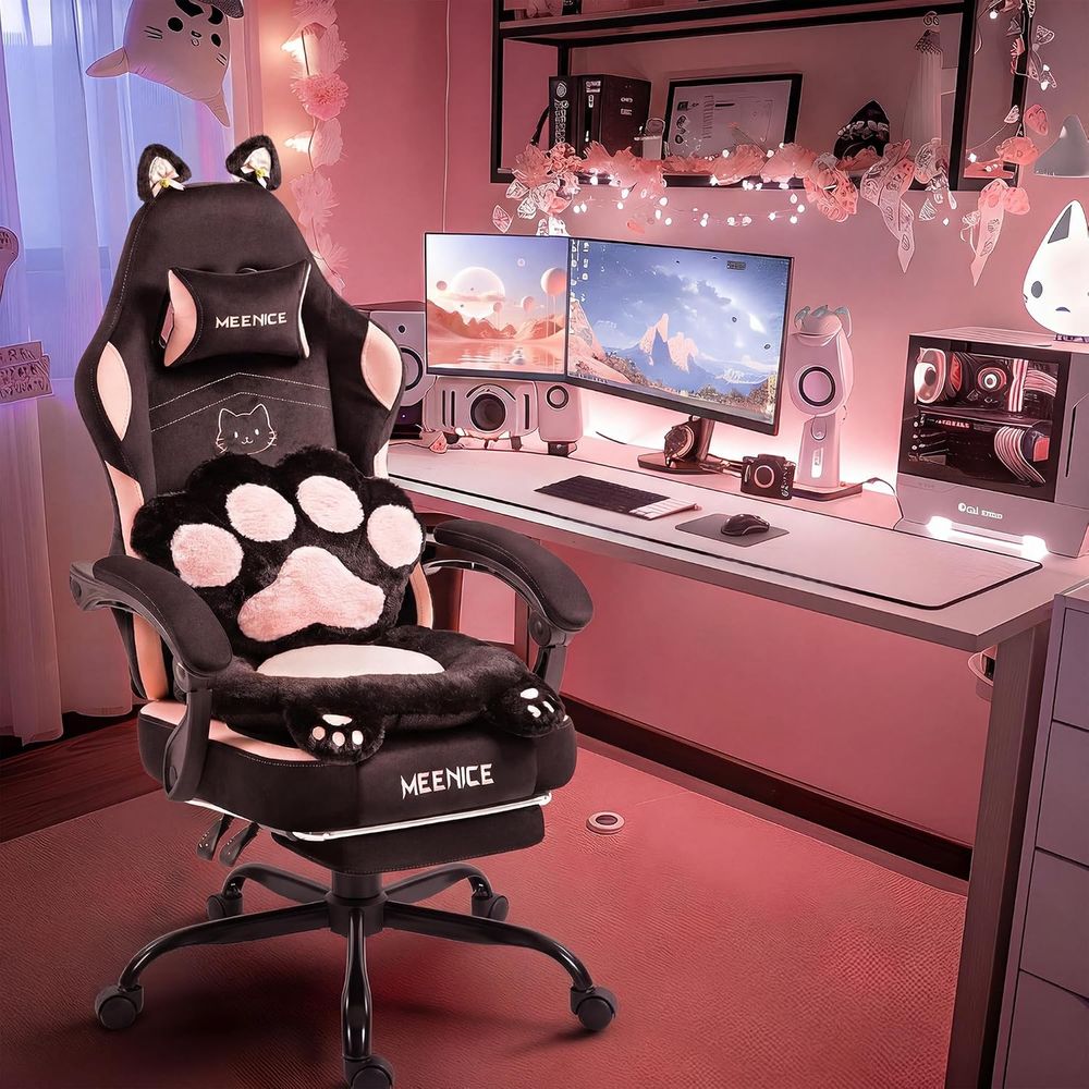Pembe Oyun Koltuğu Kedi Kulakl - Pc Gaming Pink incelemesi ve fiyatı