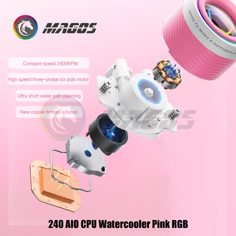 240 AIO CPU Su Soğutucu Pembe  - Pc Water Cooling incelemesi ve fiyatı